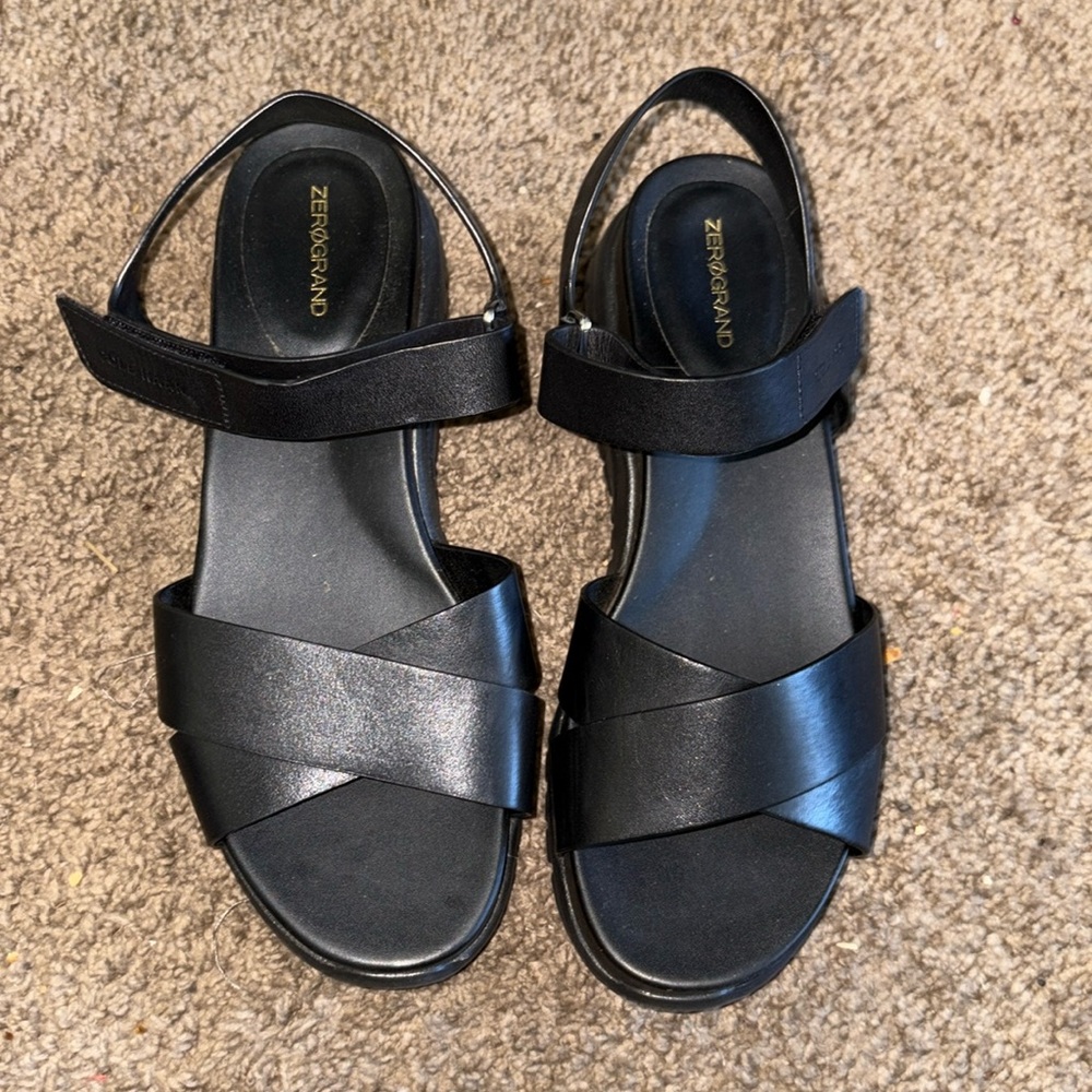 Cole Haan Zerogrand Chunky Platform Leather Sandal